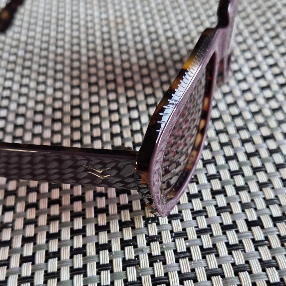 Anthropologie I-SEA Square Shield Sunglasses Purple - Picture 6 of 9
